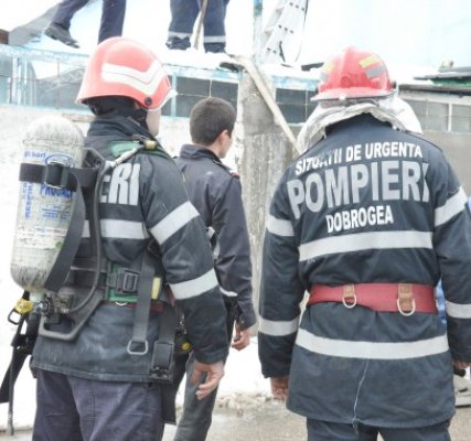 Construcţii în flăcări, la Constanţa